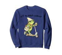 Off to Teach Science Funny Teacher Frog Back to School Humor Sudadera