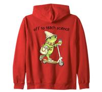 Off to Teach Science Funny Teacher Frog Back to School Humor Sudadera con Capucha