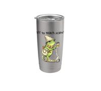 Off to Teach Science Funny Teacher Frog Back to School Humor Vaso térmico de acero inoxidable de doble pared