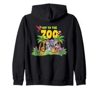 Off To The Zoo Animales Zoo Party Jungle Zoo Cumpleaños Sudadera con Capucha