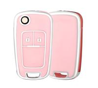 OFF WE GO Funda Carcasa Llave Coche 2 Botones TPU Mando Llave del Coche para Chevrolet Aveo Matiz Cruze Captiva Spark Orlando Trax Opel Insignia Meriva Astra Zafira Mokka Adam, Plata Polvo