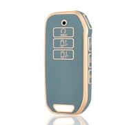 OFF WE GO Funda Llave Coche Carcasa Mando con Kia EV6 GT K5 K7 K8 Sportage GT-Line Sorento 4 MQ4 Sedona Carnaval MPV Casos Cubierta Llave Funda Tarjeta Llave, Oro Azul