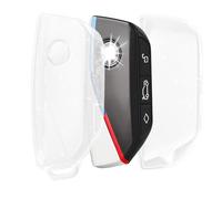 OFF WE GO Funda Llave Coche Carcasa Mando para BMW X1 X4M X5 X6 X7 2er 3er 5er 7er iX/i4/i7 XM Casos de la Cubierta de Llave TPU Funda Tarjeta Llave, Blanco