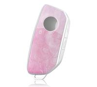 OFF WE GO Funda Llave Coche Carcasa Mando para BMW X1 X4M X5 X6 X7 2er 3er 5er 7er iX/i4/i7 XM Casos de la Cubierta de Llave TPU Funda Tarjeta Llave, Rosa