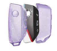 OFF WE GO Funda Llave Coche Carcasa Mando para BMW X1 X4M X5 X6 X7 2er 3er 5er 7er iX/i4/i7 XM Casos de la Cubierta de Llave TPU Funda Tarjeta Llave, Morado