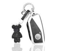 OFF WE GO Funda Llave Coche Carcasa Mando para BMW X1 X4M X5 X6 X7 2er 3er 5er 7er iX/i4/i7 XM Casos de la Cubierta de Llave TPU Funda Tarjeta Llave con Llaveros, Negro