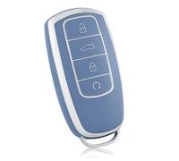OFF WE GO Funda Llave Coche Carcasa Mando para Chery Omoda C5 Tiggo 8 Plus 7 Pro Tiggo 8 Pro Arrizo 5 Casos Cubierta Llave TPU Funda Tarjeta Llave, Plata Azul