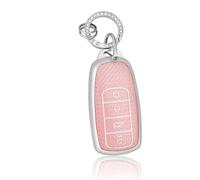 OFF WE GO Funda Llave Coche Carcasa Mando para Chery omoda C5 Tiggo 8 Plus 7 Pro Tiggo 8 Pro Arrizo 5 Casos de la Cubierta de Llave con Llaveros TPU Funda Tarjeta Llave, Rosa