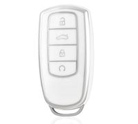 OFF WE GO Funda Llave Coche Carcasa Mando para Chery Omoda C5 Tiggo 8 Plus 7 Pro Tiggo 8 Pro Arrizo 5 Casos Cubierta Llave TPU Funda Tarjeta Llave, Plata Blanca