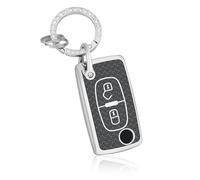 OFF WE GO Funda Llave Coche Carcasa Mando para Citroën C2 C3 C4 C5 C6 C8 Peugeot 107 206 207 307 307S 308 408 508 407 607 807 Casos de la Cubierta de Llave con Llaveros TPU Funda Tarjeta Llave, Negro