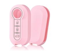 OFF WE GO Funda Llave Coche Carcasa Mando para Fiat 500 Punto Bravo Brava Panda Lancia Ypslon Linea Ulysse Abarth Doblo Ducato Idea Tipo Delta Musa Casos Cubierta Llave TPU Funda Tarjeta Llave, Rosa