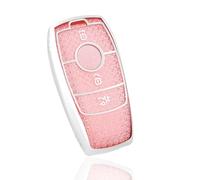OFF WE GO Funda Llave Coche Carcasa Mando para Mercedes Benz A B C E G S SL CLS Klasse SLC CLA GLB GLC GLE GLS W205 S205 C205 A205 C260L Casos de la Cubierta de Llave TPU Funda Tarjeta Llave, Rosa