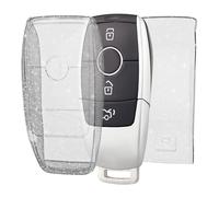 OFF WE GO Funda Llave Coche Carcasa Mando para Mercedes Benz Clase A B C E G S CLA CLE CLS GLA GLC GLE GLK Casos de la Cubierta de Llave TPU Funda Tarjeta Llave, Negro