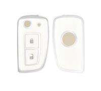OFF WE GO Funda Llave Coche Carcasa Mando para Nissan Qashqai X-Trail Pulsar Juke Micra Murano Maxima Rogue Tiida Altima Casos de la Cubierta de Llave TPU Funda Tarjeta Llave, Plata Blanca