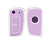 OFF WE GO Funda Llave Coche Carcasa Mando para Nissan Qashqai X-Trail Pulsar Juke Micra Murano Maxima Rogue Tiida Altima Casos de la Cubierta de Llave TPU Funda Tarjeta Llave, Plata Púrpura