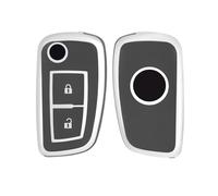 OFF WE GO Funda Llave Coche Carcasa Mando para Nissan Qashqai X-Trail Pulsar Juke Micra Murano Maxima Rogue Tiida Altima Casos de la Cubierta de Llave TPU Funda Tarjeta Llave, Plata Gris