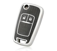 OFF WE GO Funda Llave Coche Carcasa Mando para Opel Chevrolet Aveo Cruze Corsa Mokka Adam Astra Zafira Insignia Trax Spark Casos de la Cubierta de Llave TPU Funda Tarjeta Llave, Negro