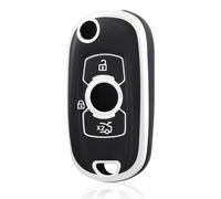 OFF WE GO Funda Llave Coche Carcasa Mando para Opel Vauxhall Astra K Insignia B Zafira C Mokka Coprichiave Macchina Casos de la Cubierta de Llave TPU Funda Tarjeta Llave, Plata Negra