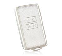 OFF WE GO Funda Llave Coche Carcasa Mando para Renault Clio Captur Dacia Duster Scenic Kadjar Megane Talisman Koleos Espace Zoe Arcan Casos de la Cubierta de Llave TPU Funda Tarjeta Llave, Blanco