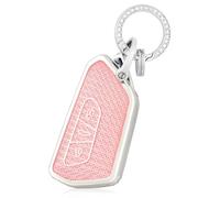 OFF WE GO Funda Llave Coche Carcasa Mando para VW Golf 8/7/5/R/MK8 Born Formentor Seat Leon Ateca Tarraco Skoda Octavia Casos de la Cubierta de Llave con Llaveros TPU Funda Tarjeta Llave, Rosa