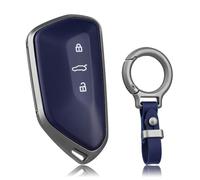 OFF WE GO Funda Llave Coche Carcasa Mando para VW Golf 8 MK8 Skoda Octavia 8 Enyaq Cupra Born Formentor Seat Leon Ateca Casos de la Cubierta de Llave con Llaveros TPU Funda Tarjeta Llave, Azul