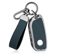 OFF WE GO Funda Llave Coche de Piel Compatible con BMW X1 X4M X5 X6 X7 2er 3er 5er 7er iX/i4/i7 XMX Carcasa Mando con Llaveros, Azul