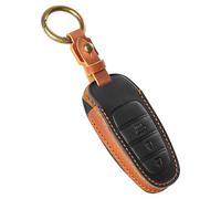 OFF WE GO Funda Llave de Cuero Coche Carcasa Mando para Hyundai Tucson Nexo Santa Fe TM Ioniq 5 Sonata DN8 Casos Cubierta Llave con Llaveros Funda Tarjeta Llave, Azul