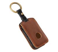 OFF WE GO Funda Llave de Cuero Coche Carcasa Mando para Volvo XC40 XC60 XC70 XC90 S60 S80 S90 S60L V40 V60 V70 V90 C30 C40 T5 T6 T8 Casos Cubierta Llave con Llaveros Funda Tarjeta Llave, Marrón
