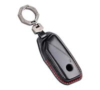 OFF WE GO Funda Llave de Piel Coche Carcasa Mando para BMW X1 X4M X5 X6 X7 2er 3er 5er 7er iX/i4/i7 XM Casos Cubierta Llave con Llaveros Funda Tarjeta Llave, Negro