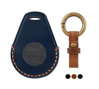 OFF WE GO Funda Llave de Piel Motocicleta Carcasa Mando para Casos Cubierta Llave con Llaveros Funda Tarjeta Llave de Motocicleta, Azul