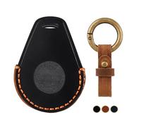 OFF WE GO Funda Llave de Piel Motocicleta Carcasa Mando para Casos Cubierta Llave con Llaveros Funda Tarjeta Llave de Motocicleta, Negro