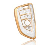 OFF WE GO Funda para Llave Coche con BMW Mando Llave Coche TPU Carcasa Funda Compatible con X1 X2 X3 X4 X5 X6 Series 1 2 3 5 6 7 Carcasa para Mando con Hombre Mujer, Blanco