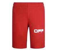 Off-White Airport Tape Design Red Sweat Shorts