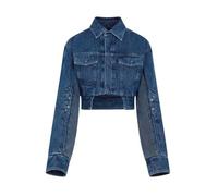Off White - Chaqueta Crop con Aberturas Moteras - Jackets - Mujer - Azul - M -