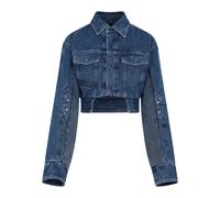 Off White - Chaqueta Crop con Aberturas Motorcycle - Jackets - Mujer - Azul - XS -