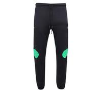 Off-White Green Diag Outline Design Cuffed Black Sweatpants