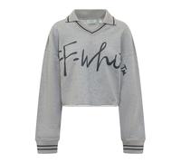 Off White - Script Crop Sweatshirt - Sweatshirts & Hoodies - Mujer - Gris - S -