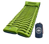 OFFASST Colchoneta isotérmica, colchón ultraligero para camping para adultos y niños, compacta, inflable, para exteriores, para senderismo y playa con bomba de pie