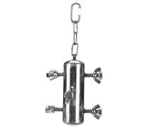 OFFAXE Bird Toys, Stainless Steel Interactive Foraging Toy with Puzzle, Parrot Toys for Parakeets, Cockatiels Parrot Toys for Birds
