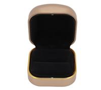 OFFAXE Boîte à Bagues Cœur LED,Luxe Élégante et Innovante,Étui pour Bague de Fiançailles pour Mariage,Fiançailles,Anniversaire,Anniversaire de Saint Valentin (Golden)