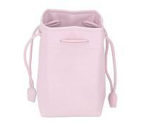 OFFAXE Bolsa con cordón de Cuero PU, Bolsa con cordón portátil, Organizador de Almacenamiento Universal Impermeable para cámaras instantáneas, 11,5 x 7,5 x 19,5 cm/4,5 x 3 x 7,7 Pulgadas. (Rosa)