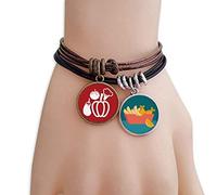 offbb Berenjena de Calabaza Pulsera Brazalete Cuerda Fichas