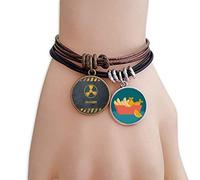 offbb Logo sustancias radiactivas Advertencia Pulsera Brazalete Cuerda Fichas