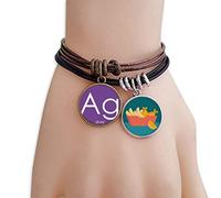 offbb Química de Metales de transición Elementos periodo Mesa Plata AG Pulsera Brazalete Cuerda Fichas
