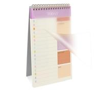 OFFCUP 1 Pcs Agenda Diaria sin Fecha de 52 páginas, A5 Bloc de Notas de Lista de Tareas, Planificador en Espiral para Trabajo Estudio y la Organización Personal (Morado)