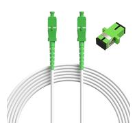 OFFCUP 10m Cable de Fibra Óptica SC/APC, Latiguillo Simplex Monomodo LSZH, Incluye Adaptador de Fibra Óptica, Compatible con Tim, Vodafone, Windtre, Fastweb e Iliad, Transmisión de Datos Estable
