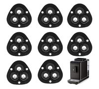 OFFCUP 8PCS Mini Ruedas Adhesivas Giratorias, Rueda Para Muebles con 3 Rodamientos de Bolas, Pequeñas Rueda Autoadhesivas de 360°Rueda de Bolas para Muebles Pequeñas Mesita Caja (Negro)