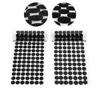 OFFCUP Adhesivo Redondo, 1cm Autoadhesivo Puntos Adhesivo, 504 pares Adesivos Redondos Moedas, Gancho y Bucle Puntos Autoadhesivo para Bricolaje, Manualidades, Pegar Fotos y Sobres (Negro)