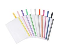 OFFCUP Bolsa de Archivo de Cremallera, 10PCS A3 Bolsa de Documentos, Malla Bolsa de Archivo Bolsas de Cremallera de Almacenamiento para Cosméticos Suministros de Oficina Accesorios (Cremallera Colore)