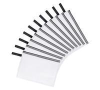 OFFCUP Bolsa de Archivo de Cremallera, 10PCS A3 Bolsa de Documentos, Malla Bolsa de Archivo Bolsas de Cremallera de Almacenamiento para Cosméticos Suministros de Oficina Accesorios (Cremallera Negra)